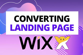 design a converting wix landing page
