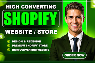 build design, redesign shopify website or dropshipping shopify store