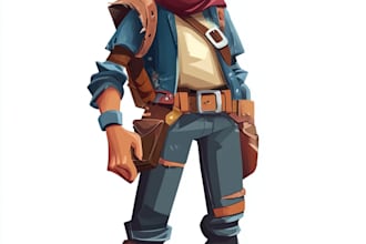 design a 2d character art for your game
