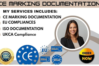 prepare complete ce marking documentation and technical file for your product