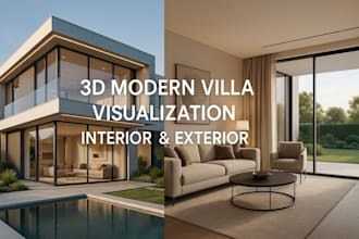 design stunning 3d modern villa and homes interior and exterior visualizations