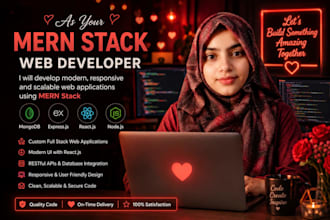 develop mern stack web application using react js