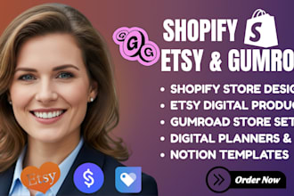 etsy shopify print on demand gumroad digital product stan store tiktok shop seo