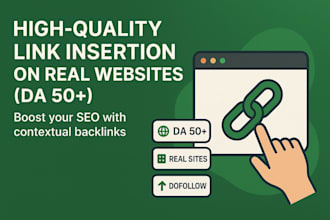 do manual link insertion on real blogs with da 50