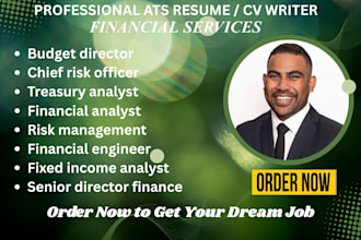 write a finance resume accountant, budget analyst salas, insurance, data science