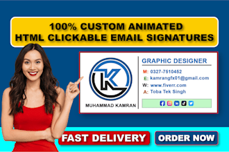 do animated email signature and clickable html email signature design