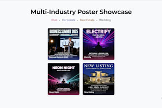 create event posters, real estate flyers and wedding invites