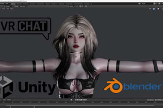 custom vrchat, vtuber 3d avatar for PC and quest, vrc avatar, vrc character, vrm