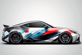 design car wrap and vector wrap, any vehicle wrap