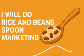 do rice and beans cooking and spoon marketing