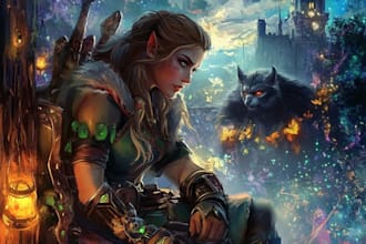 draw character illustration and concept art