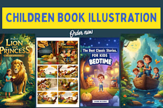 illustrate children story book illustration, kids story book illustration