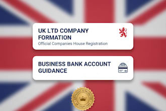 register your UK ltd company and make business bank account setup