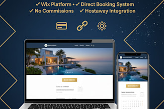 build wix vacation rental website airbnb website with direct booking system