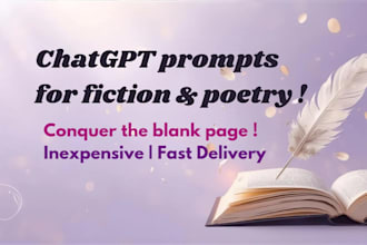create custom chatgpt prompts for ai fiction writing and ai poetry writing