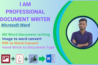 convert PDF to word, handwriting to word and ms data entry