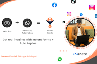 run meta ads with instant forms and whatsapp automation to generate more