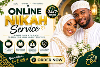 arrange an online islamic nikah with imam and witnesses