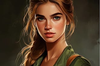 create realistic digital portrait and illustration