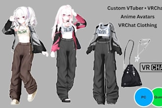 do custom vrchat avatar anime avatar vroid model vtuber model vtuber avatar
