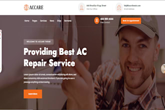 build wix booking website for hvac and air conditioning repair services