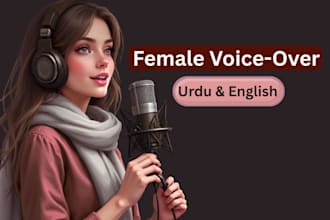 provide you voiceover service in urdu and english