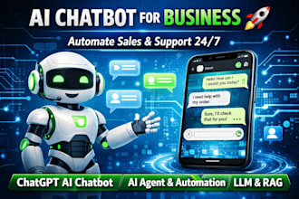 build ai chatbot, chatgpt ai chatbot, ai agent, ai automation for business