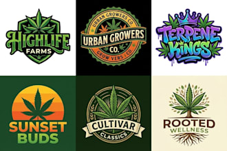 design professional cannabis marijuana or weed logo