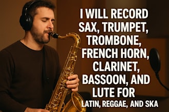 record sax trumpet trombone frenchorn clarinet bassoon lute for latin reggae ska