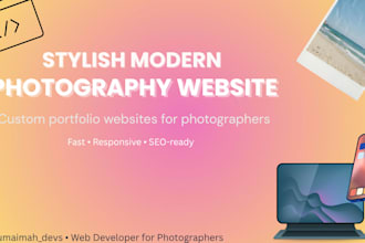design a stylish modern photography website