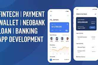 develop fintech app payment app wallet app neobank app loan app banking app