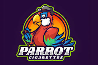 do modern parrotic logo design