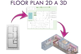 plano arquitectonico 3d y 2d