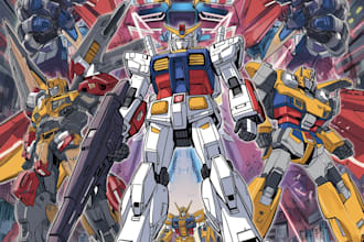 making anime, mecha, pop art ,fan art and original character