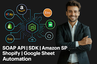integrate soap api, sdk, amazon sp, ebay, etsy, shopify apis to google sheet