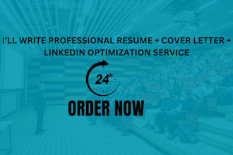 write a professional resume cv cover letter and linkedin optimization service