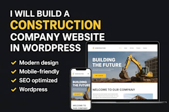 build a construction company website in wordpress