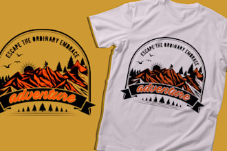 design retro and vintage tee graphics with custom typography