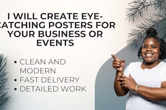 design eye catching canva posters for your business or event