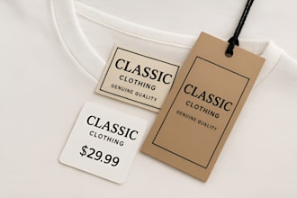 design elegant hang hem price clothing tag, woven neck label