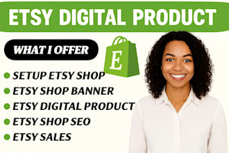 setup etsy shop etsy shop banner etsy digital product etsy shop seo etsy sales