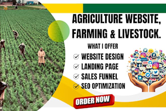 build agriculture website farming website machinery livestock landscape website