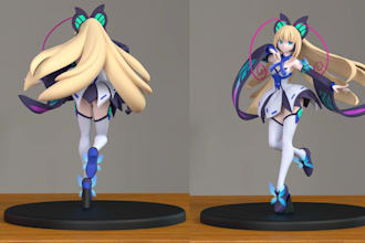 sculpt 3d anime figure anime diorama 3d action figure 3d miniature 3d toy model