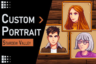 draw a custom portrait in stardew valley style