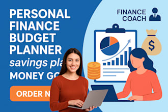 create personal finance budget planner and savings plan to achieve money goals