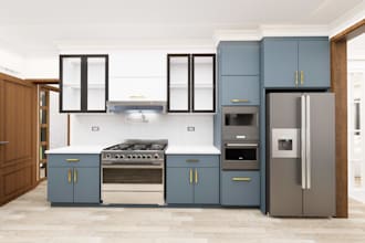 do 3d kitchen design, planning and rendering