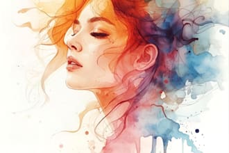make abstract painting art or color abstract portrait