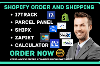 setup shopify order and shipping 17track parcel panel shipx zapiet caiculator