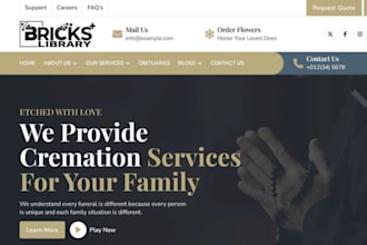 build squarespace funeral home website memorial service obituary listing website