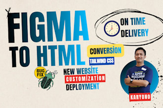 convert figma to responsive tailwind CSS website